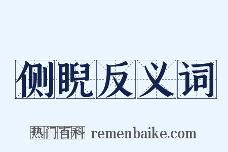 侧睨反义词是什么意思的图片